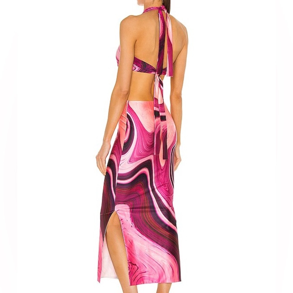 Farai London Gaia Long Dress in Purple